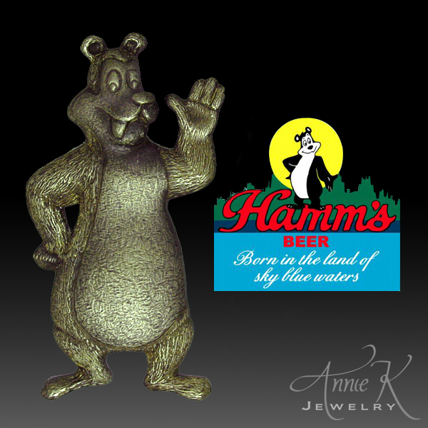 Hamm's Beer bear hand sculpted... more